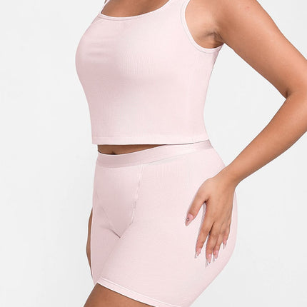 Wholesale Rayon Ribbed Wide Strap Scoop Neck Tank Top Breathable.