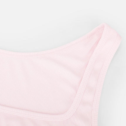 Wholesale Rayon Ribbed Wide Strap Scoop Neck Tank Top Breathable.