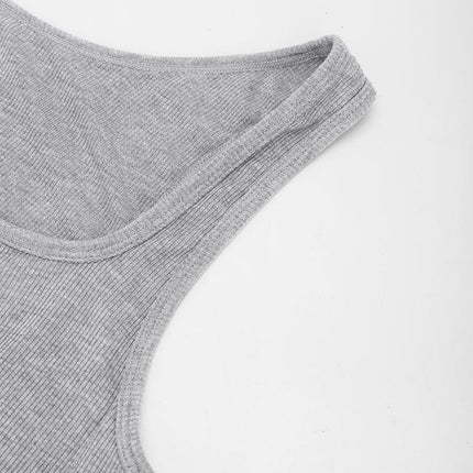 Wholesale Rayon Ribbed Wide Strap Scoop Neck Tank Top Breathable.