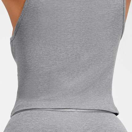 Wholesale Rayon Ribbed Wide Strap Scoop Neck Tank Top Breathable.
