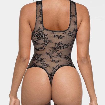 Wholesale Seamless Sexy Deep V-Neck Lace Shaping Thong Bodysuit.