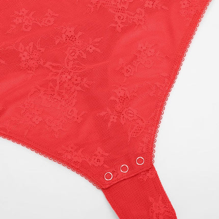 Wholesale Seamless Sexy Deep V-Neck Lace Shaping Thong Bodysuit.