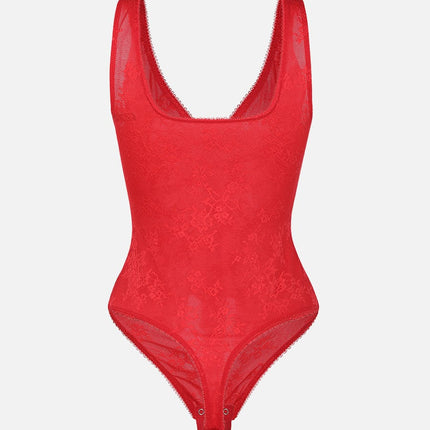 Wholesale Seamless Sexy Deep V-Neck Lace Shaping Thong Bodysuit.