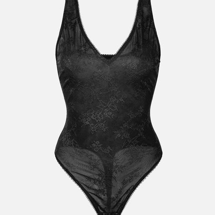 Wholesale Seamless Sexy Deep V-Neck Lace Shaping Thong Bodysuit.