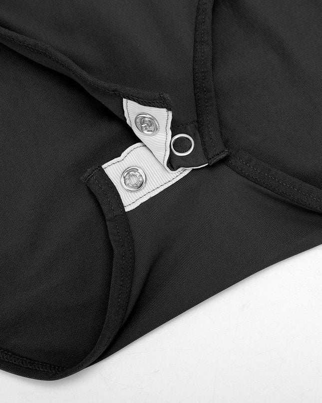 Wholesale Seamless Crew Neck Long Sleeve Tummy Control Snap Crotch Briefs Bodysuit.