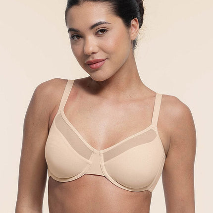 Wholesale Sexy Mesh Full Coverage Unlined Underwire Bra with Adjustable Straps.
