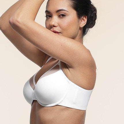 Wholesale Sexy Mesh Full Coverage Unlined Underwire Bra with Adjustable Straps.