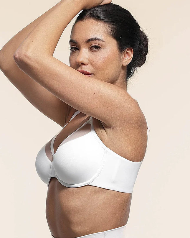 Sexy Mesh Full Coverage Unlined Underwire Bra with Adjustable Straps