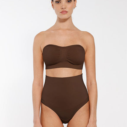 Wholesale Seamless Strapless Wireless Breast Support Bra with Removable Cup Pad.