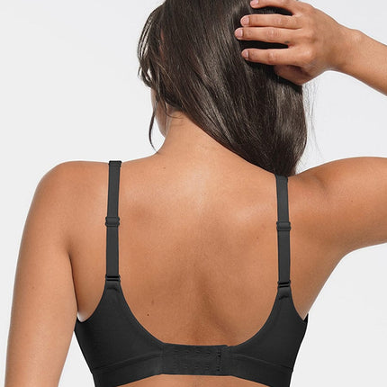Wholesale Deep V Neck Rib Modal All Day Wear Bralette with Removable Pads.