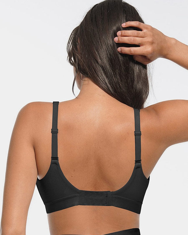 Wholesale Deep V Neck Rib Modal All Day Wear Bralette with Removable Pads.