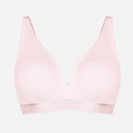 Wholesale Deep V Neck Rib Modal All Day Wear Bralette with Removable Pads.
