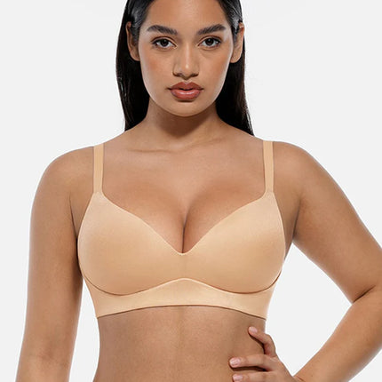 Body Hub Butter-Soft Demi Cup Wireless Bra – Push-Up 3/4 Coverage & Seamless Back