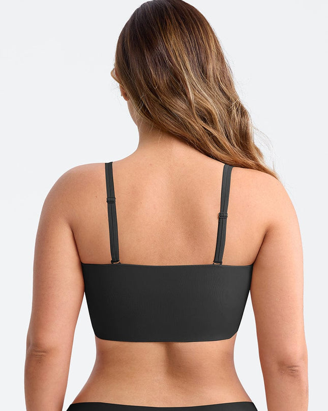 Strapless Anti Slip Bandeau Bra Fixed Molded Cups FeelSoft Fabric Nipple Coverage.