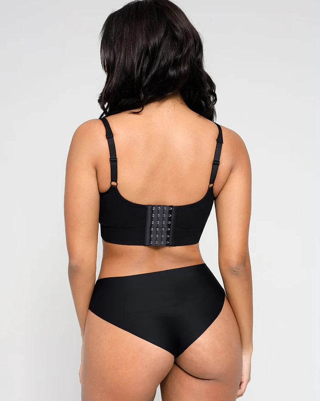 Seamless Breast Support Back Fat Reduction Inner Bra With Removable cups