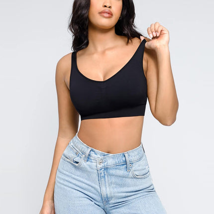 Wholesale Seamless Breast Support Back Fat Reduction Inner Bra With Removable cups