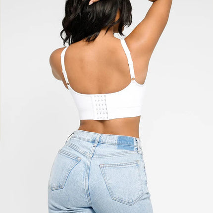 Seamless Breast Support Back Fat Reduction Inner Bra With Removable cups