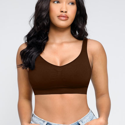 Wholesale Seamless Breast Support Back Fat Reduction Inner Bra With Removable cups