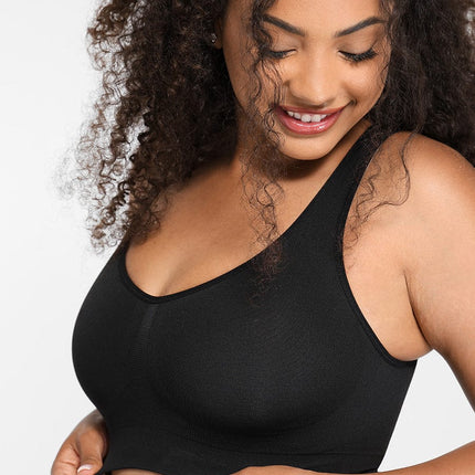 Wholesale Reversible Wireless Comfort Bust Support Shaper Bra with Removable Cups