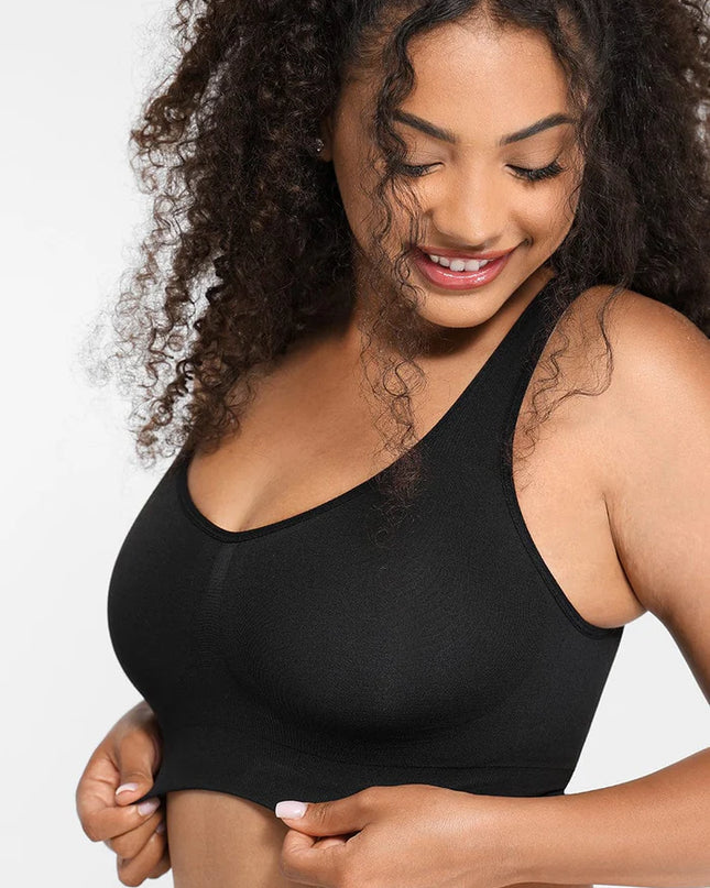 Reversible Wireless Comfort Bust Support Shaper Bra with Removable Cups