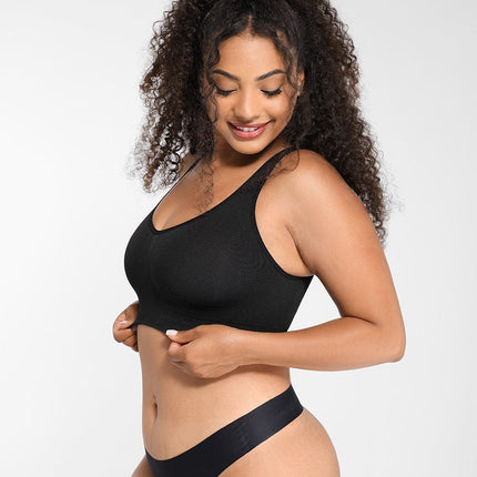 Wholesale Reversible Wireless Comfort Bust Support Shaper Bra with Removable Cups