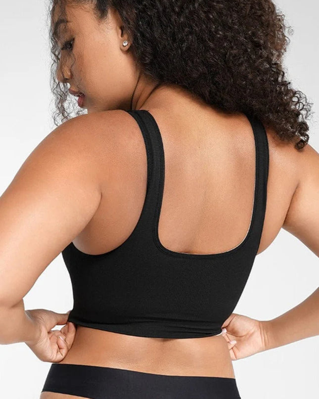 Reversible Wireless Comfort Bust Support Shaper Bra with Removable Cups