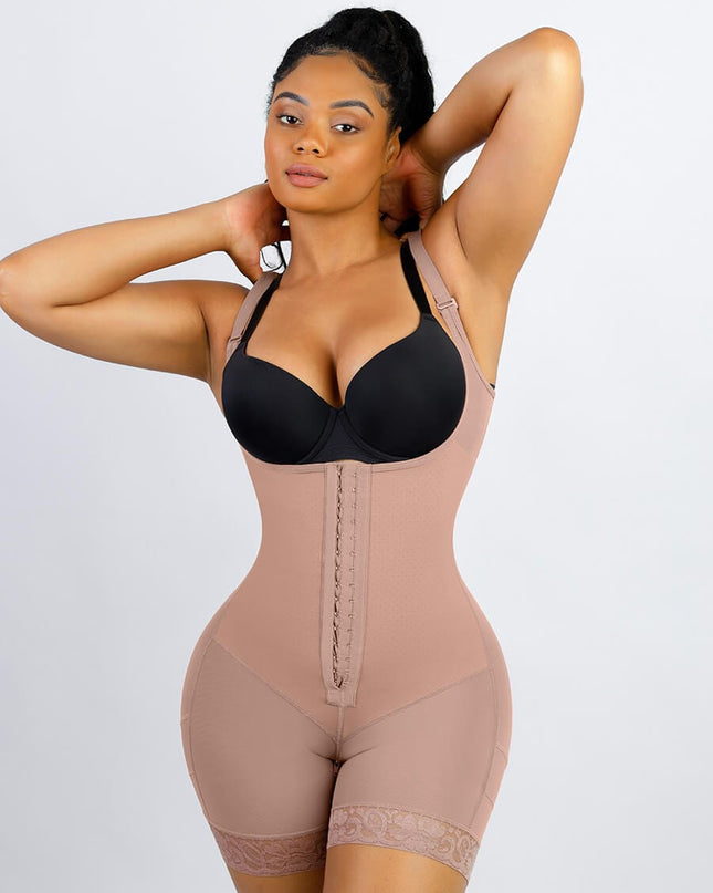 Wholesale Breathable Latex Open Bust Tummy Control Firm Compression Shapewear