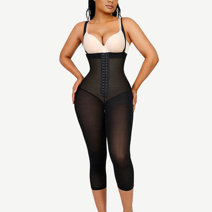 Wholesale Latex Open Bust Jumpsuit Tummy Control Shapewear with Adjustable Straps