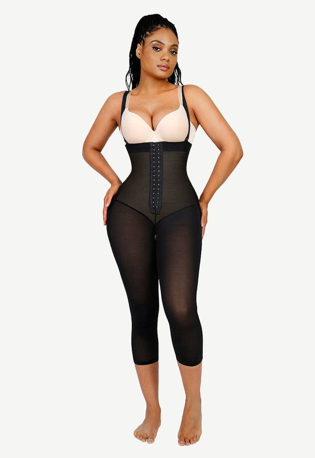 Wholesale Latex Open Bust Jumpsuit Tummy Control Shapewear with Adjustable Straps