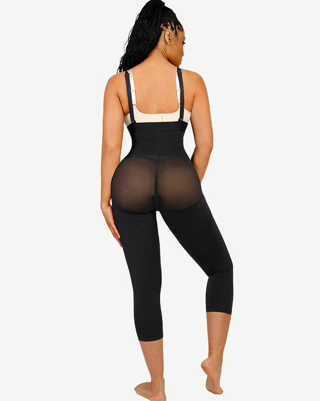 Wholesale Latex Open Bust Jumpsuit Tummy Control Shapewear with Adjustable Straps