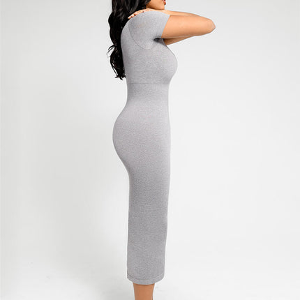 Wholesale Low-cut Back Body Shaper with Built-in Removable Fake Buttocks and Crotch Pads