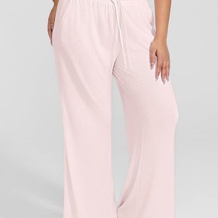 Wholesale Rayon Ribbed Wide Leg Lounge Pants.
