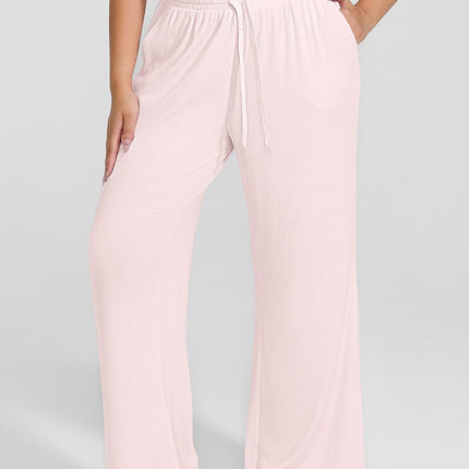 Wholesale Rayon Ribbed Wide Leg Lounge Pants.