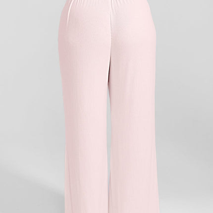 Wholesale Rayon Ribbed Wide Leg Lounge Pants.