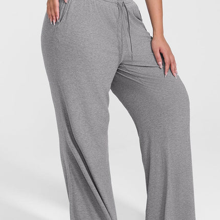 Wholesale Rayon Ribbed Wide Leg Lounge Pants.