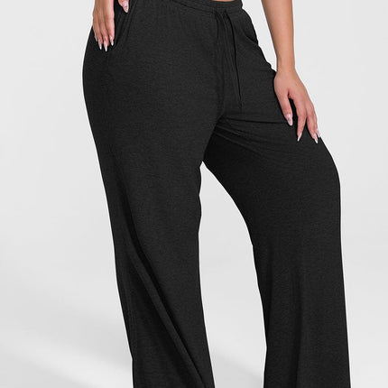 Wholesale Rayon Ribbed Wide Leg Lounge Pants.