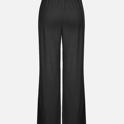 Wholesale Rayon Ribbed Wide Leg Lounge Pants.