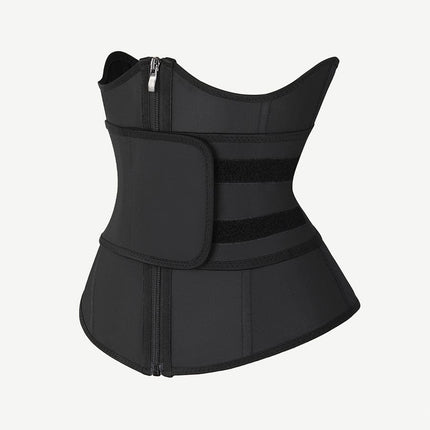 Wholesale Black Bust Support Latex Waist Trainer With Belt Firm Control