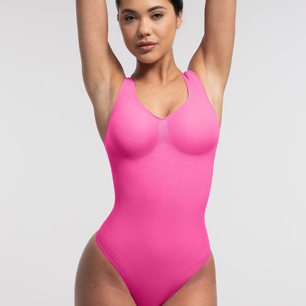 Wholesale Seamless Bust Support Waist and Abdomen Control Thong Bodysuit.