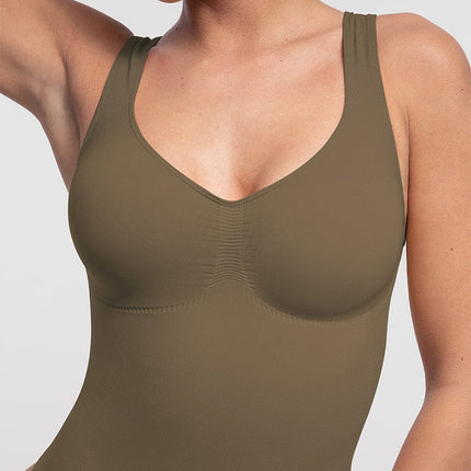 Wholesale Seamless Bust Support Waist and Abdomen Control Thong Bodysuit.