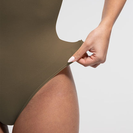 Wholesale Seamless Bust Support Waist and Abdomen Control Thong Bodysuit.