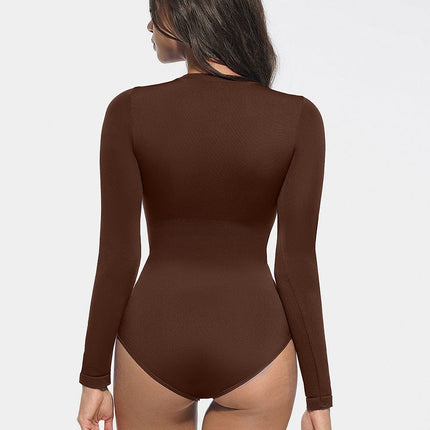 Wholesale Round Neck Waist and Snap Crotch Briefs Bodysuit.