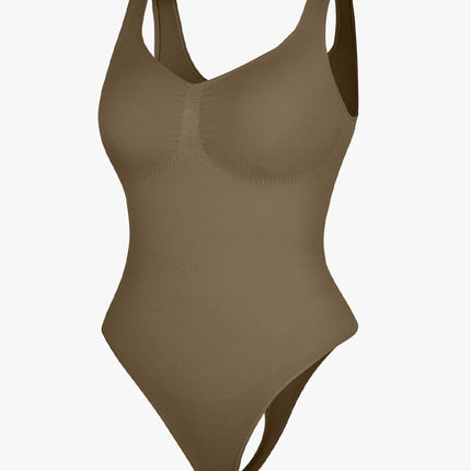 Wholesale Seamless Bust Support Waist and Abdomen Control Thong Bodysuit.