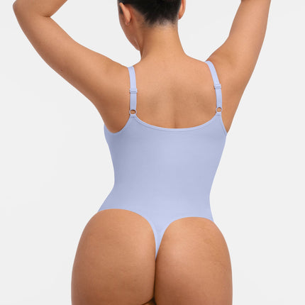 Wholesale Seamless Plunge Chest Support Bodysuit with Clips Inside.