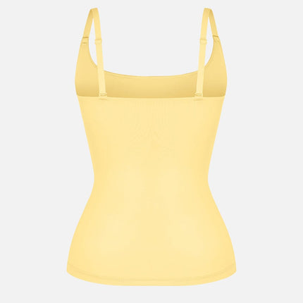 Wholesale Scoop Neck Tank Top with Light Shaping and Anti-Sheer Bust Lining.