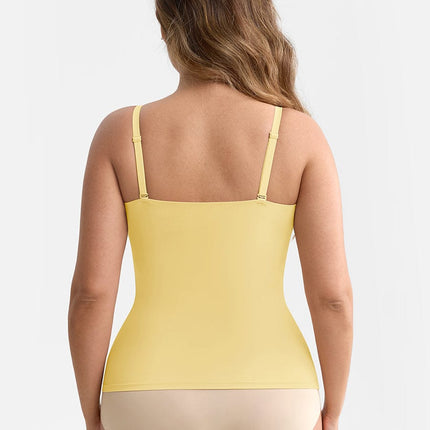Wholesale Scoop Neck Tank Top with Light Shaping and Anti-Sheer Bust Lining.