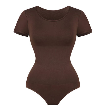 Wholesale Seamless One-Piece Short-Sleeved Thong Bodysuit