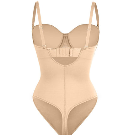 Wholesale One-Piece Underwire Strap Removable Waist And Abdomen Shaping Thong Bodysuit