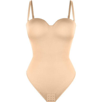 Wholesale One-Piece Underwire Strap Removable Waist And Abdomen Shaping Thong Bodysuit