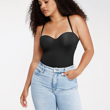 Wholesale One-Piece Underwire Strap Removable Waist And Abdomen Shaping Thong Bodysuit